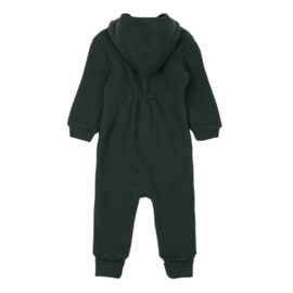 Mikk-line | Wollen babypak met capuchon | Duffel bag green