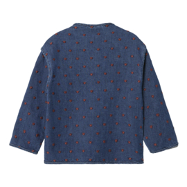 Lil Atelier | Liva denim jasje met geborduurde hartjes