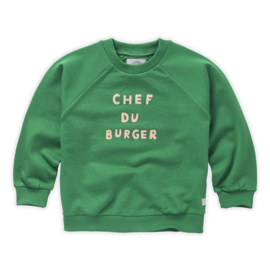 Sproet & Sprout | Raglan Sweatshirt Chef du Burger | Green