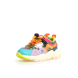 Flower Mountain kindersneakers Yamano Junior - Green Bottle-Raspberry-Orange