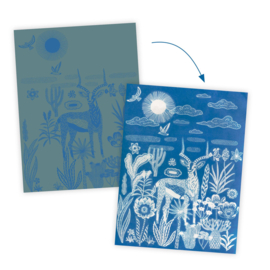 Djeco knutselpakket Cyanotype Nachtelijke Savanne | 7-99 jaar