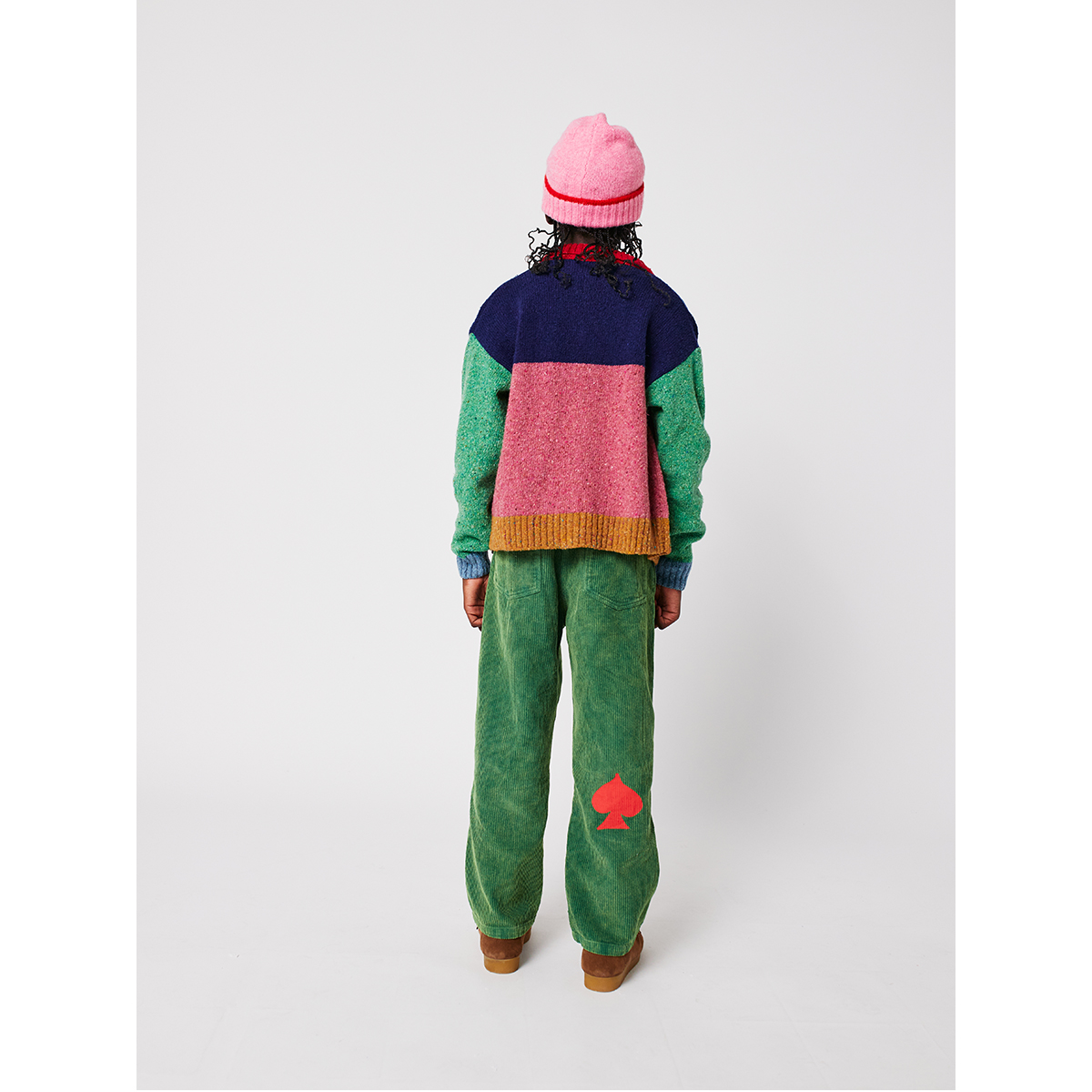 Bobo Choses Gebreid Color Block vest met ritssluiting