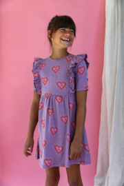 Ammehoela | Libby jurk met hartenprint