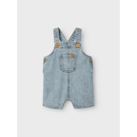 Lil Atelier Hilbert korte baby overall - Light Blue denim