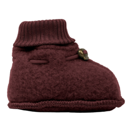 Mikk-line wollen babyslofjes  -  Rum Raisin
