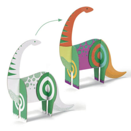 Djeco  Kleur, Bouw en Speel Dinosaurussen DJ08004 | 5+