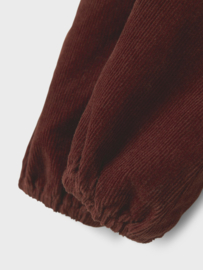 Lil Atelier Obert Corduroy Baby Overall  -  Hot Chocolate