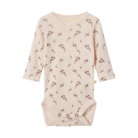 Lil Atelier Merinowollen Romper Noel Nia - Berry AOP