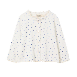 Cozmo Luz baby blouse - Floral Ivory Blue