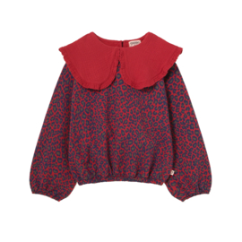 Cozmo Genoa Sweater  -  Red Animal print