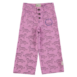 Piupiuchick Flare broek - Lavender met tijgers