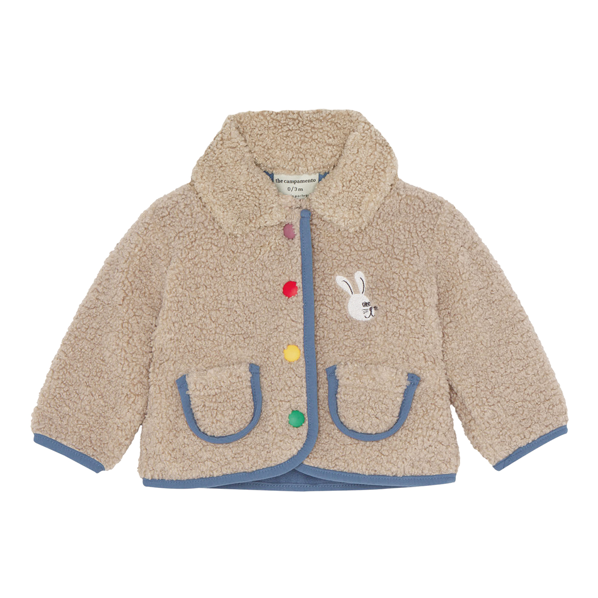 The Campamento Ecru Teddy baby jacket