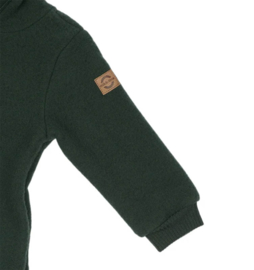 Mikk-line | Wollen babypak met capuchon | Duffel bag green