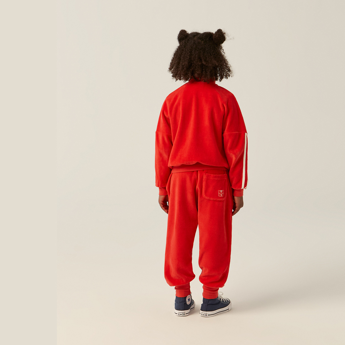 The Campamento Velvet Red Contrast sweatshirt