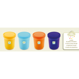 Djeco vier potten boetseerklei Nature DJ09027 | 18m+
