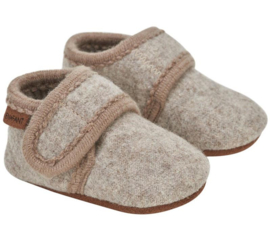 Enfant | Wollen babypantoffels | Sand Melange