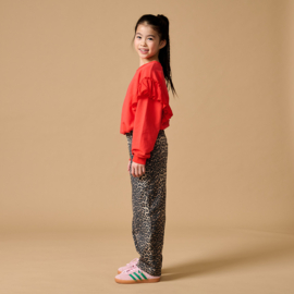 Petit Blush Ballon Fit Jeans  -  Leopard A.O.P.