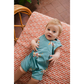 Lotiekids summer baby playsuit Seagulls - Pacific Blue