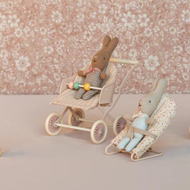Maileg metalen miniatuur buggy roze