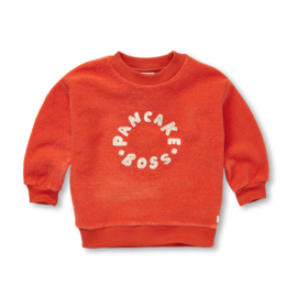 Sproet & Sprout | Terry sweatshirt Pancake Boss | Tomato