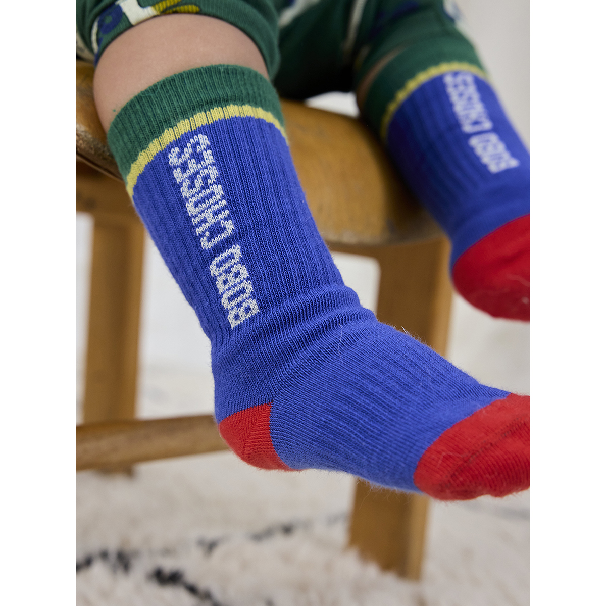 Bobo Choses Color Block long baby socks Blue