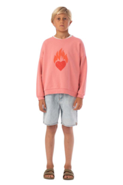 Piupiuchick | Roze sweater met  "Heart" print (met rugprint)