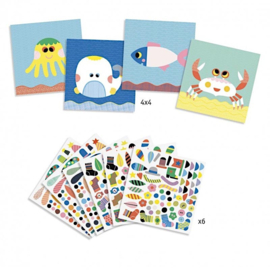 Djeco Creatief met Stickers Zeedieren DJ08931 | 3+