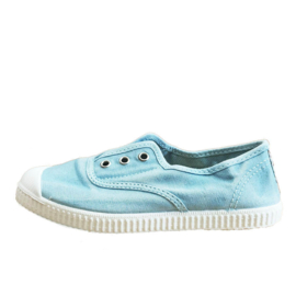 Cienta | Canvas Slip-on kinderschoenen | Azul Lago