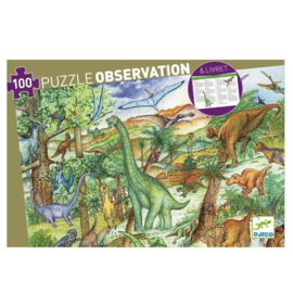 Djeco Observatie puzzel Diosaurussen 100 stukjes (5+)
