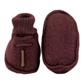 Mikk-line wollen babyslofjes  -  Rum Raisin