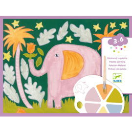 Djeco Schilderen met palet Wilde Dieren DJ09132 | 3-6 jaar