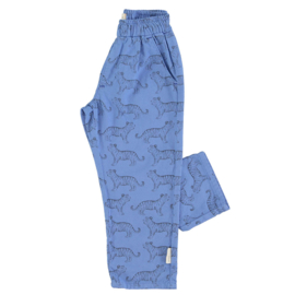 Piupiuchick unisex broek -  blauw met tijgers