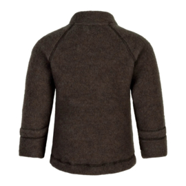 Mikk-line | Merinowollen babyjasje | Dark Brown melange (t-m 104)