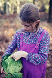 Piupiuchick | Peter Pan kraag blouse Lila gebloemd