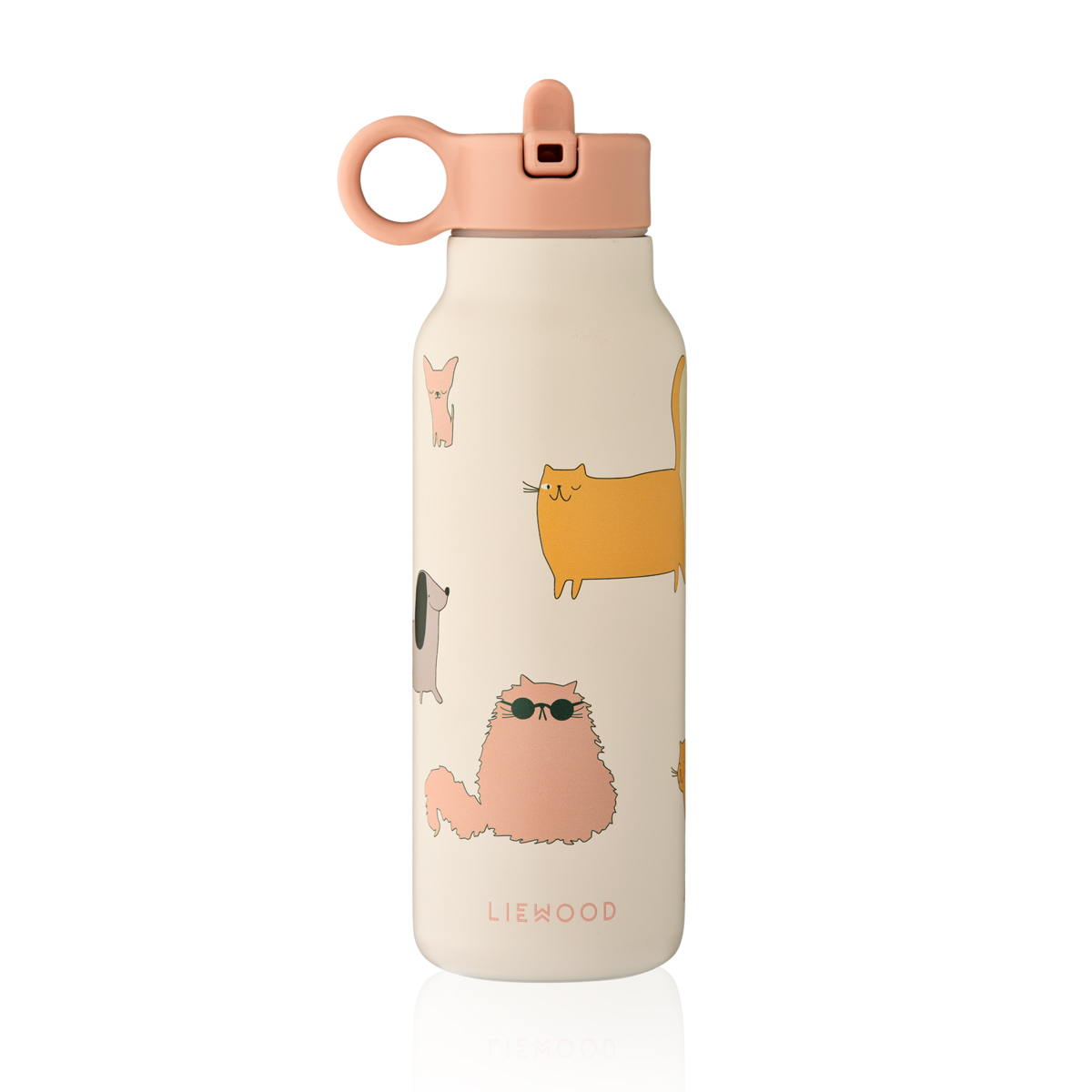 Liewood Falk RVS Thermos drinkfles -  Cats and Dogs