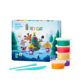 Hey Clay | Winter Holidays pakket | 15 potjes en 6 modellen