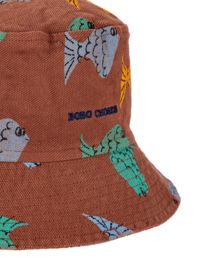 Bobo Choses | Multicolor Fish all over hat | Brown