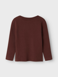 Lil Atelier Thora Hir Longsleeve Top  -  Hot Chocolate
