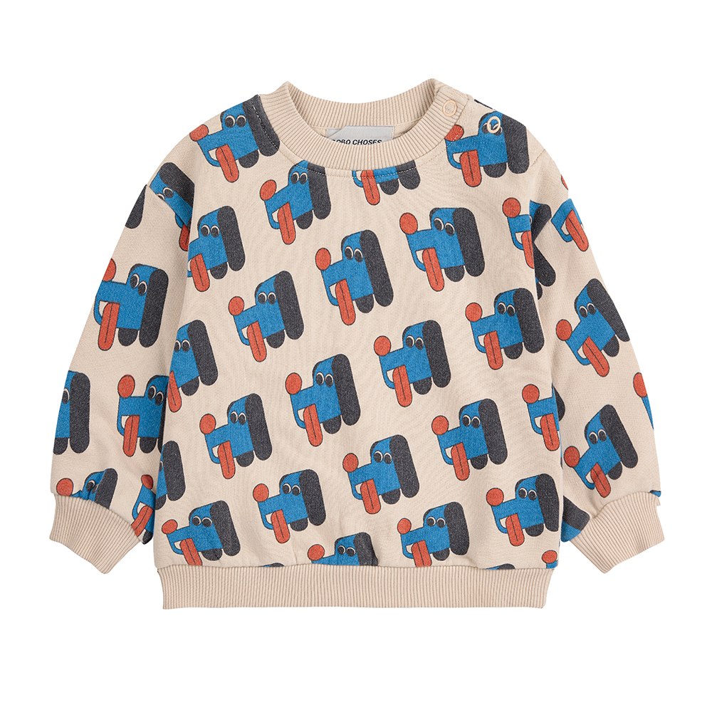 Bobo Choses Doggy Mate all over baby sweatshirt