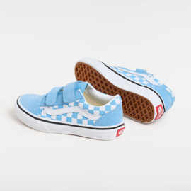 Vans Kids kindersneakers Old Skool V - Checkerboard Blue