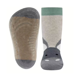 Ewers | Antislip slofsokken Beige Donkey