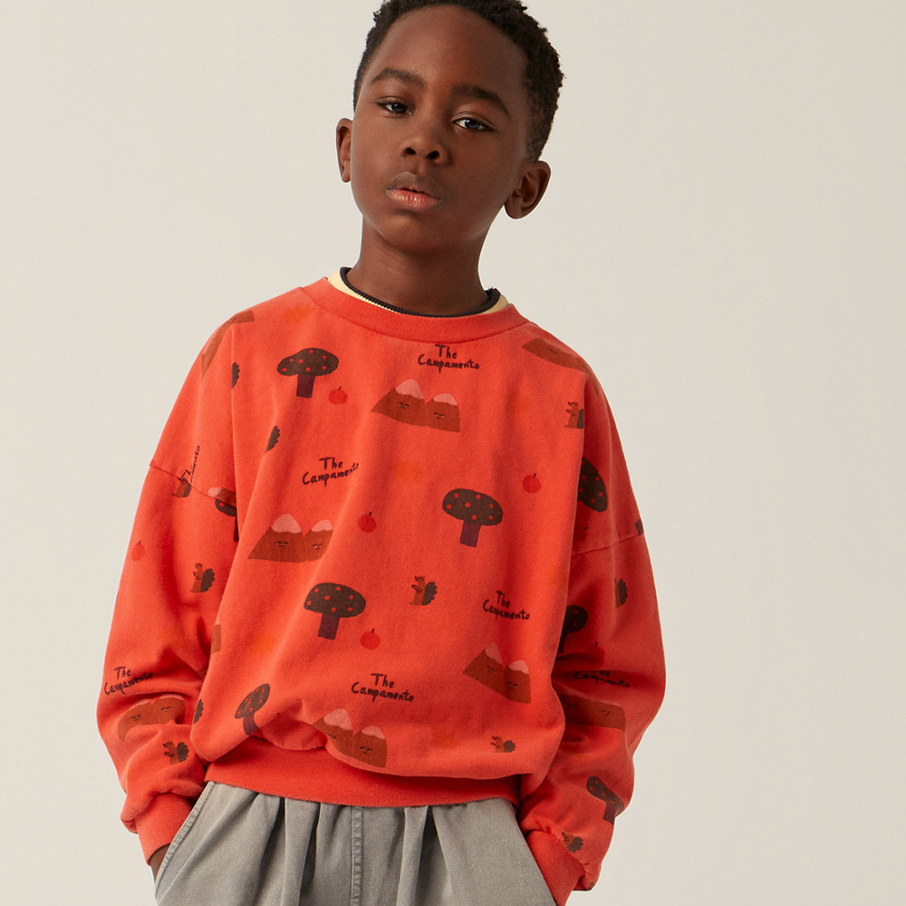 The Campamento Mountains sweatshirt  -  Red