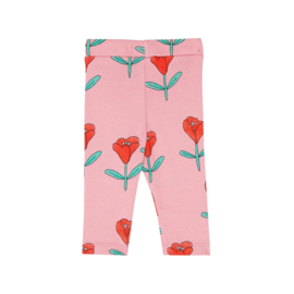 The Campamento | Pink Tulips allover baby rib leggings