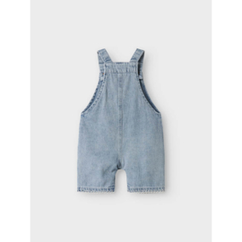 Lil Atelier Funda korte denim baby tuinbroek