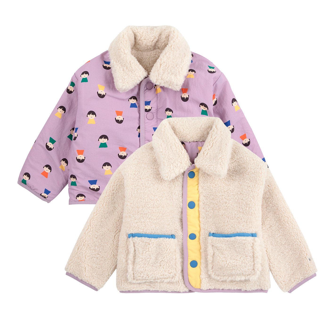 Bobo Choses Baby  -  Reversible Game Pawns Sheepskin Jas