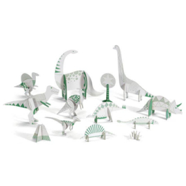 Djeco  Kleur, Bouw en Speel Dinosaurussen DJ08004 | 5+