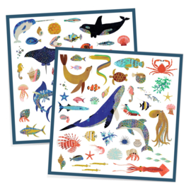 Djeco 160 Metallic Stickers Ocean DJ09278 | 4+
