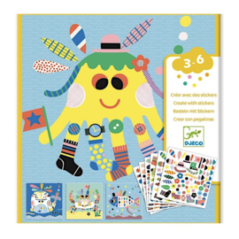 Djeco Creatief met Stickers Zeedieren DJ08931 | 3+