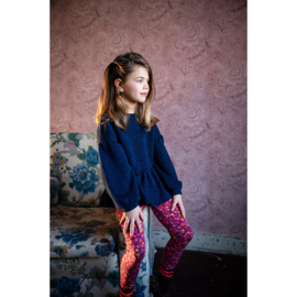 Petit Blush Ruffle Sweater -  Blue Lurex