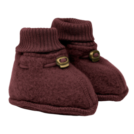 Mikk-line wollen babyslofjes  -  Rum Raisin